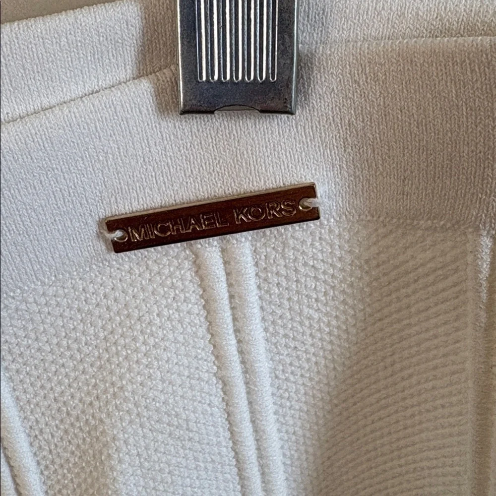 Michael Kors Textured Cream Skirt